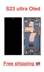 Samsung Galaxy S23 Ultra SM-S918 OLED LCD Screen Display Digitizer+Frame (Black) - Picture 1 of 1