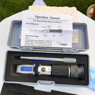 Medidor de refractómetro portátil ATC 0-32% Brix Beer Wort probador de gravedad específico Foto 1 de 4