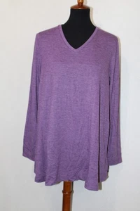 Maglione Coldwater Creek taglia L viola chiaro maglione scollo a V maniche lunghe - Foto 1 di 6