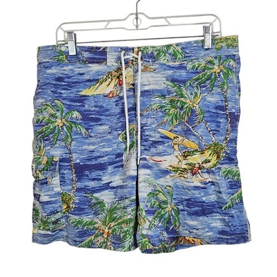 Vintage Polo Ralph Lauren Swimwear Men's Medium Board Shorts Hawaiian Cruiser - Image 1 of 4