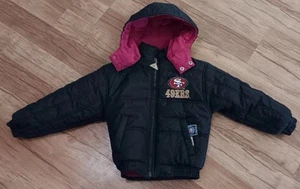 Kids Vintage Size 6 Puffer Jacket Reversible San Fransisco 49ers Genuine Stuff - Picture 1 of 6