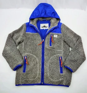 Penfield Sherpa Fleece Hoodie-Jacke mit durchgehendem Reißverschluss grau blau Damengröße M EUC! - Bild 1 von 6