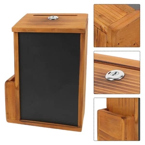  Wall Mounted Post Box: Rustic Wooden Letter Holder with Locking Slot - - Picture 1 of 12