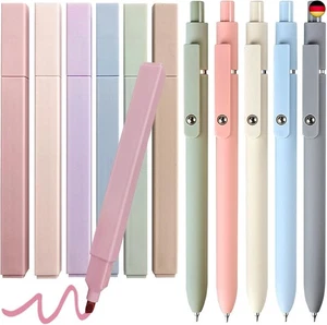 EVERTHJ Textmarker Pastell Set with Aesthetic gelstifte, No Bleed Dry Fast - Bild 1 von 7
