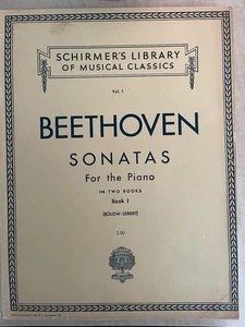 Vintage Schirmers musikalische Klassiker Beethoven Sonaten für Klavier Band 1 - Bild 1 von 2