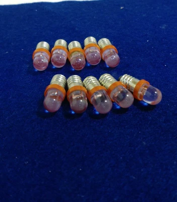Base de tornillo Bombilla LED DC 12-18V Mini bombilla superior redonda (rojo) para calibre O/G/STD 10 piezas Foto 1 de 2
