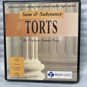 Sum and Substance: "Torts" by Prof. Steven Finz, 4 Audio Cassettes - Picture 1 of 5