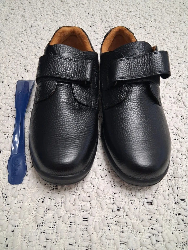 Zapatos ortopédicos para diabéticos Dr Comfort 6110 para hombre talla 14 XW de cuero negro nuevos Foto 1 de 4