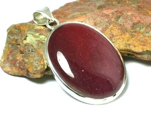 COLGANTE de piedras preciosas de jaspe australiano de plata de ley 925 - ¡En caja de regalo! - Imagen 1 de 5