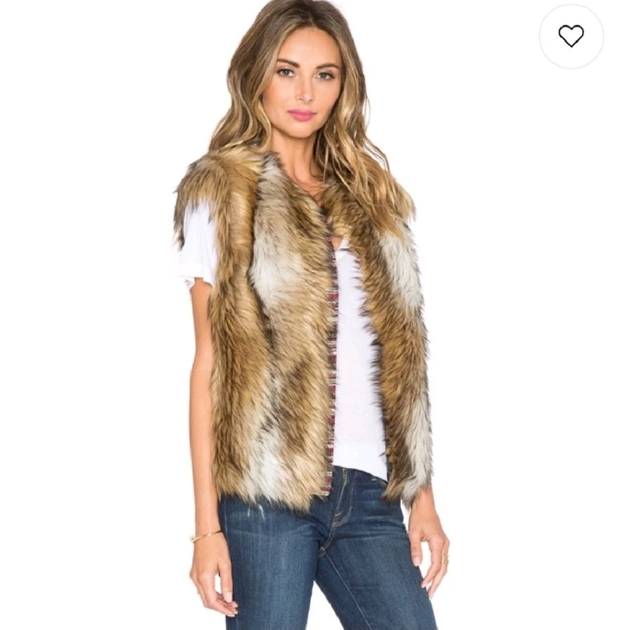 Chaleco manga gorra Twelfth Street de Cynthia Vincent imitación piel talla mediana nuevo con etiquetas $345 Foto 1 de 4