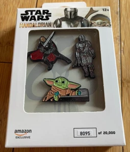 Star Wars: The Mandalorian Season 2 - Enamel 3 Pin Set - Amazon 8095/20000 - Picture 1 of 3
