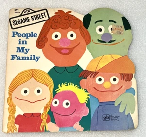 Vintage 1981 Sesamstraße Menschen in meiner Familie goldene Form Taschenbuch - Bild 1 von 8