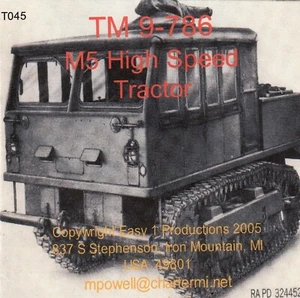 T045 TM 9-786 M5 High Speed Tractor, Easy 1 Productions - Picture 1 of 7