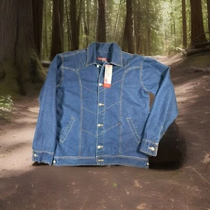 Mark David Denim Jacket Chore Barn Mens Size 42 Western Cowboy Unlined NWT Rodeo - Picture 1 of 14