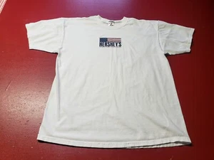 Hershey's American Chocolate T-Shirt Wht XL Jerzees 100% Cotton - Picture 1 of 6
