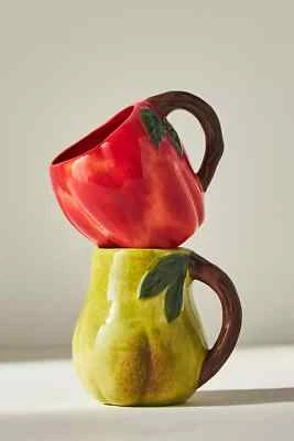 New Anthropologie Cider Season Mug- Green Pear or Red Apple