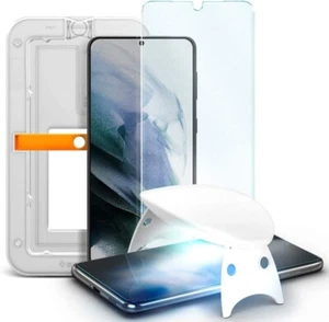 Spigen Glas.tR Platinum Tempered Glass Screen Protector for Galaxy S21+ 5G - Photo 1 sur 3