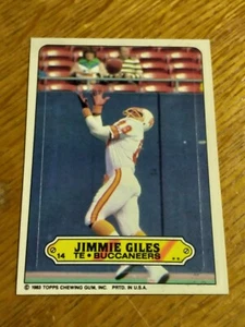 1983 Topps Football Sticker Insert #14 Tampa Bays Bucs TE Jimmie Giles Ex-Nr Mt - Picture 1 of 2