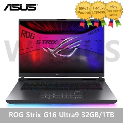 ASUS ROG Strix G16 G615LW-S5027 16" RTX5080 Ultra9 32GB/1TB FreeDOS GamingLaptop - Image 1 of 4