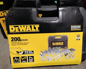 DEWALT 200 Piece Mechanic Tool Socket Set Metric/SAE HD Pro Kit w Storage Case - Picture 1 of 3