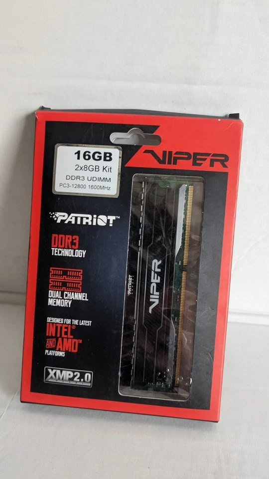 Patriot 16GB (2x8GB) DDR3 1600MHZ PC3-12800 Desktop Memory Ram  - Image 1 of 2