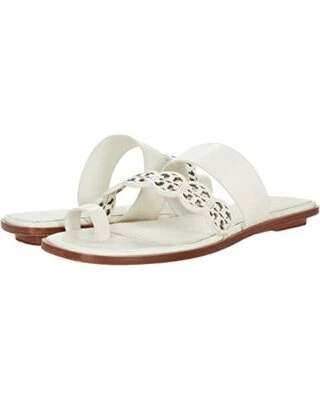 NIB Tory Burch Tiny Miller Toe Ring Leather Sandal Ivory White US 8.5 AUTHENTC - Image 1 of 4