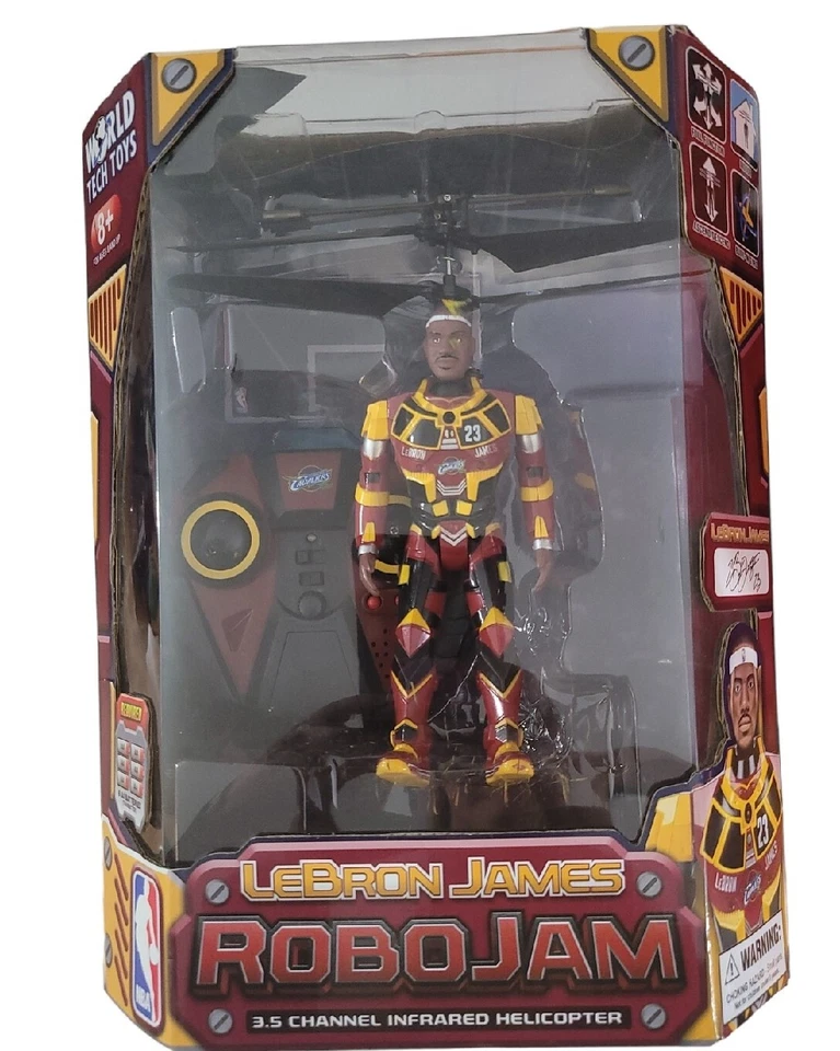 LEBRON JAMES NBA Cavaliers RoboJam Infrared Helicopter WORLD Tech Toys Brand New - Image 1 of 4