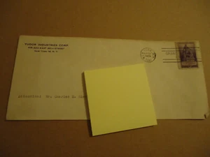 Tudor Industries Corp NY NY envelope 1944 - Picture 1 of 1