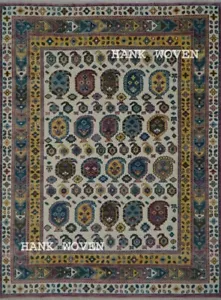 9x12 Handmade Contemporary Multicolor Geometric Living Room Wool Carpet - Picture 1 of 9
