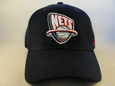 New Jersey Nets NBA Adidas Adjustable Strap Hat Cap Navy Cover