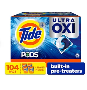 Tide PODS Laundry Detergent Pacs, 4-in-1 Ultra Oxi, 104 ct.-FREE SHIPPING - Picture 1 of 8