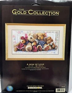 SEALED Dimensions Gold Collection 2000 A Row of Love Cross Stitch Kit 35039 USA - Picture 1 of 2