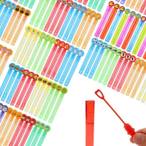 12 Bubble Wand Tubes - Wedding Favours Table Decoration Kids Party Bag Filler - Picture 1 of 9