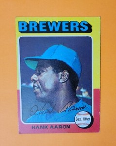 1975 Topps #660 HANK AARON (HOF) Braves Baseball Card