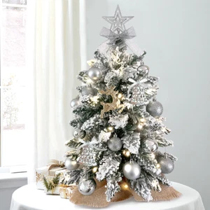 2Ft Mini Christmas Tree with Light Artificial Small Tabletop Christmas Decoratio - Picture 1 of 13