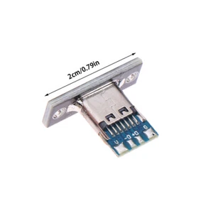 Female Connector Panel Mount Jack TYPE-C Charging Port Of Solder Wire Socket _cu - Zdjęcie 1 z 6