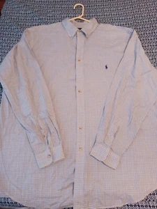 Polo Ralph Lauren Shirt Mens Size 2XLT Tall Classic Plaid Button Down Pony Logo - Picture 1 of 5