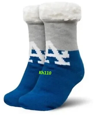 MLB Los Angeles Dodgers Footy Slippers-Non Skid Men's 5-9/Women's 6-10 - Image 1 of 4