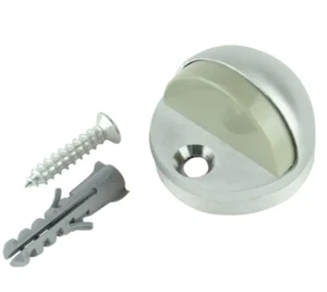 Everbilt Satin Chrome Low Profile Floor Mount Door Stop Doorstop Bumper 28367 - Picture 1 of 3