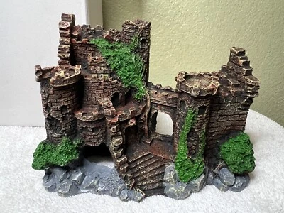 Acuario Castillo Peces Reptiles Tanque Paisajismo Ornamento Ocultar Cueva Resina Foto 1 de 4