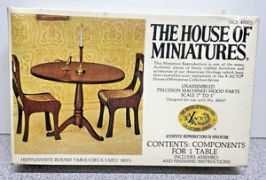 Nueva mesa redonda vintage sellada House of Miniatures Hepplewhite # 40005 (E-6) - Imagen 1 de 4