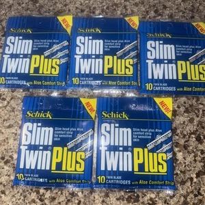 50 ct Schick SLIM TWIN PLUS Cartridges W/ Aloe Comfort Strip - Picture 1 of 2