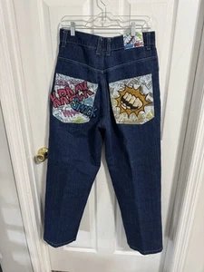 Raw Blue Men’s Denim Jeans Size 32 X 32 (32x29) Y2K Hip Hop Skater - Picture 1 of 6