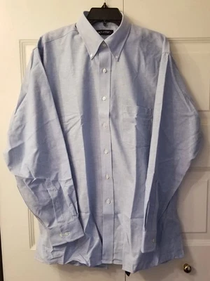 Camisa de vestir ajustada Puritan para hombre tela Oxford azul talla 17 34/35 NUEVA con etiquetas Foto 1 de 4