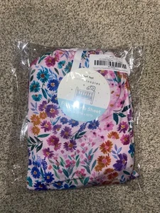 Little Sleepies 🌸 Sweet Pea Floral Flowers Standard Size Fitted Crib Sheet NWT - Picture 1 of 2