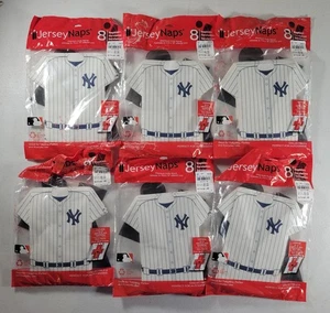 (6) Packs New York Yankees Jersey Shaped Naps 48 Paper Napkins MLB USA - Picture 1 of 4