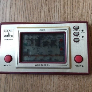 NINTENDO GAME AND & WATCH Chef Pantalla Ancha 1981 Probado Directamente Desde Japón - Imagen 1 de 6