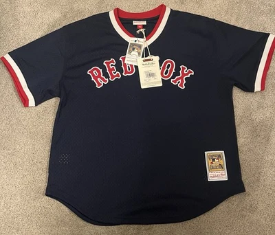 红袜队 BP 球衣-泰德·威廉姆斯-正品米切尔和尼斯男式 XL — 第 1/4 张图片