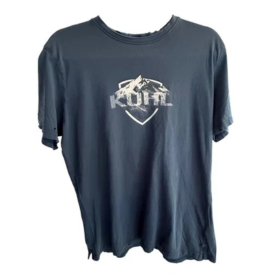 Футболка мужская с логотипом Kuhl Mountain FLAW большая синяя уличная Born Wild графическая футболка - Изображение 1 из 4