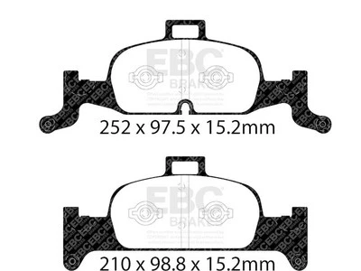 Para 2017-2023 Audi A5 Quattro conjunto de pastilhas de freio dianteiro EBC 26918WDJP 2018 2019 2020 - Imagem 1 de 4
